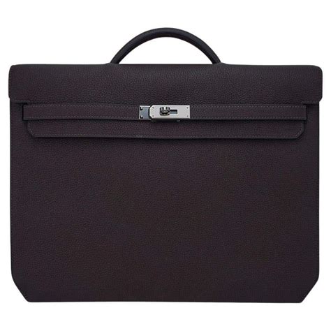 Hermès Black Epsom Kelly Depeches 36 Briefcase Palladium 